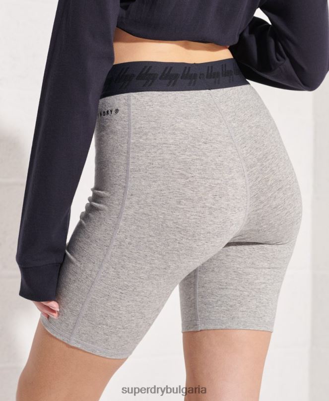 Superdry облекло N00H3158 сиво Жени незаменими велосипедни шорти