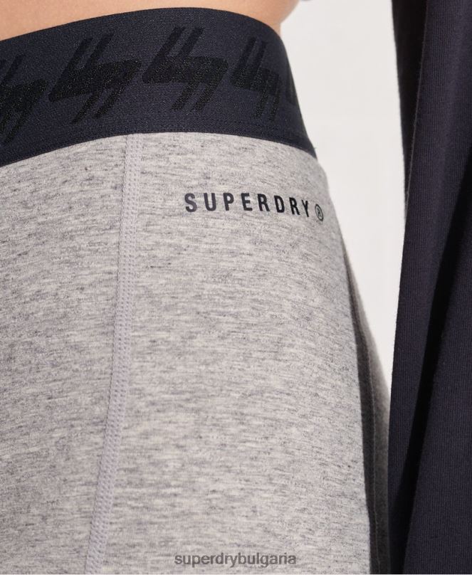 Superdry облекло N00H3158 сиво Жени незаменими велосипедни шорти