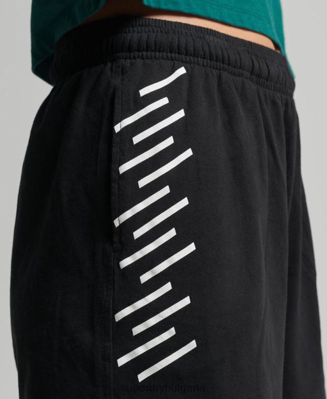 Superdry облекло N00H3162 черен Жени кодови спортни шорти за момче