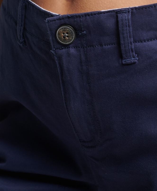 Superdry облекло N00H3163 военноморски флот Жени градски чино шорти