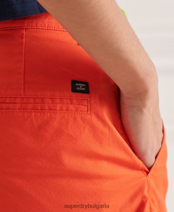 Superdry облекло N00H3174 оранжево Жени студиата се появяват шорти