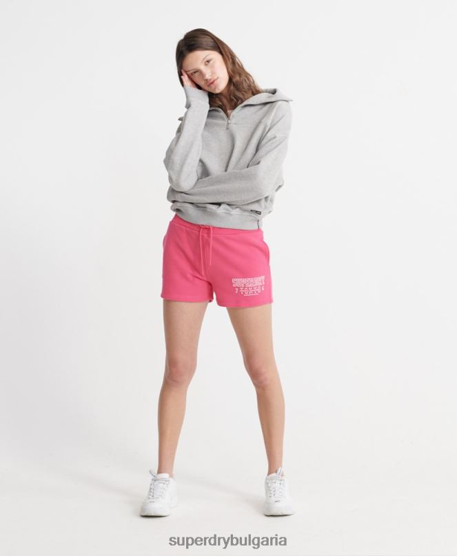 Superdry облекло N00H3176 розово Жени шорти за лека атлетика
