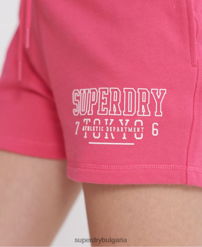 Superdry облекло N00H3176 розово Жени шорти за лека атлетика