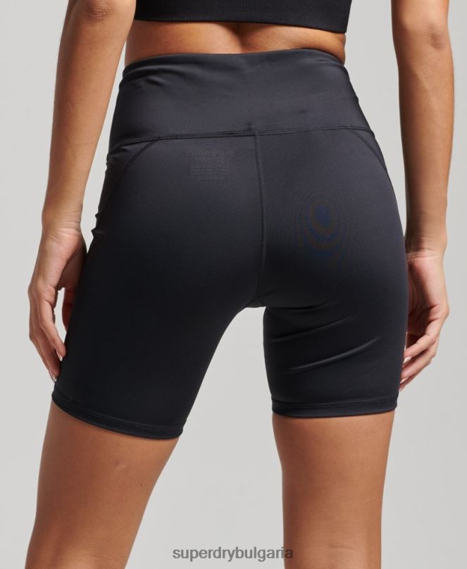 Superdry облекло N00H3126 черен Жени основни шест инчови тесни шорти