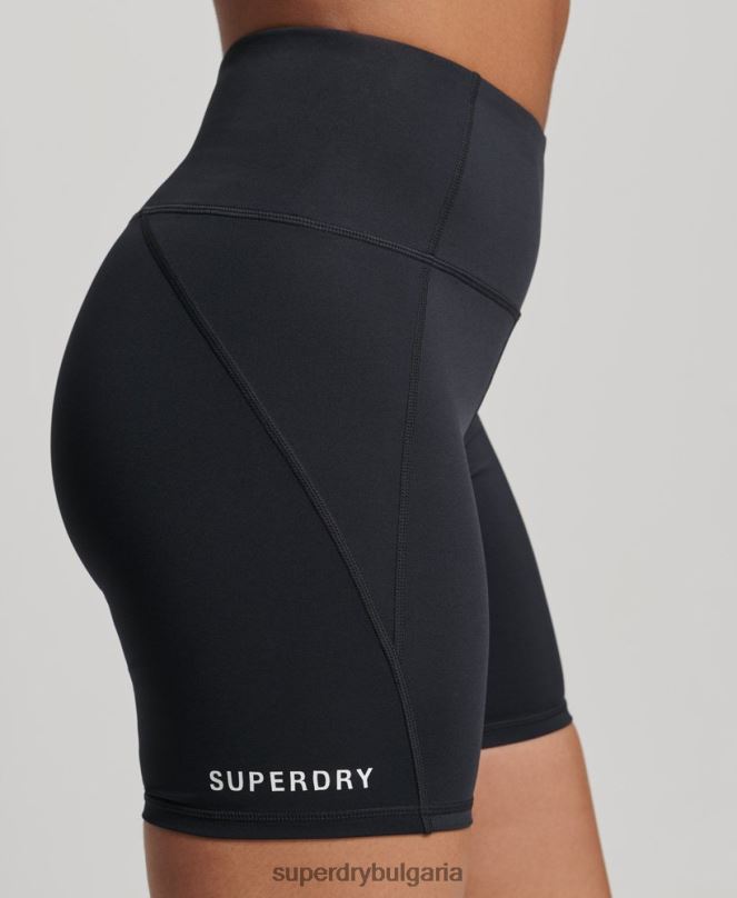 Superdry облекло N00H3134 черен Жени основни 6-инчови тесни шорти