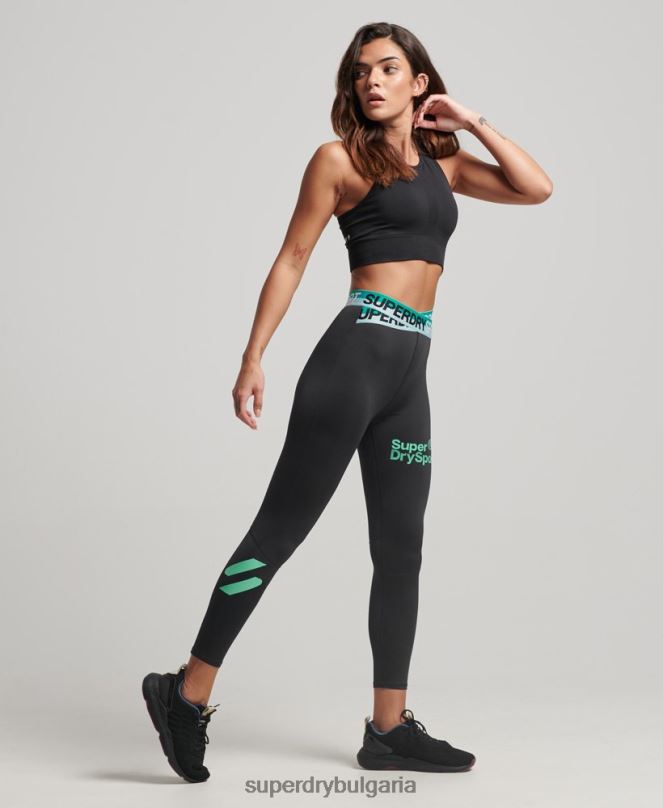 Superdry облекло N00H4046 черен Жени тренировъчен крос 7/8 клин