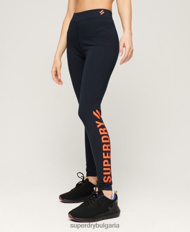 Superdry облекло N00H4049 военноморски флот Жени основни спортни клинове