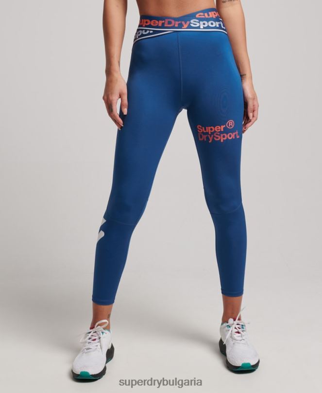 Superdry облекло N00H4056 син Жени тренировъчен крос 7/8 клин