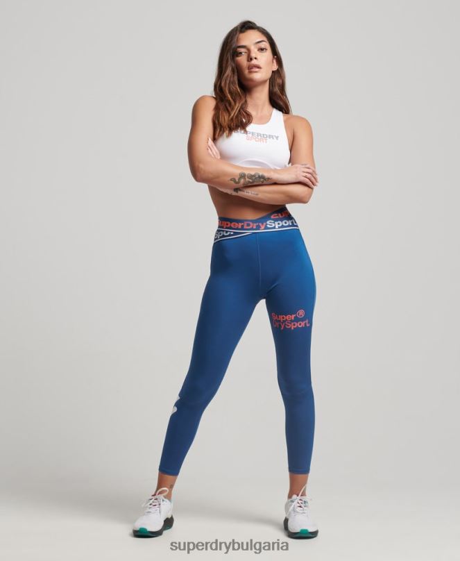 Superdry облекло N00H4056 син Жени тренировъчен крос 7/8 клин