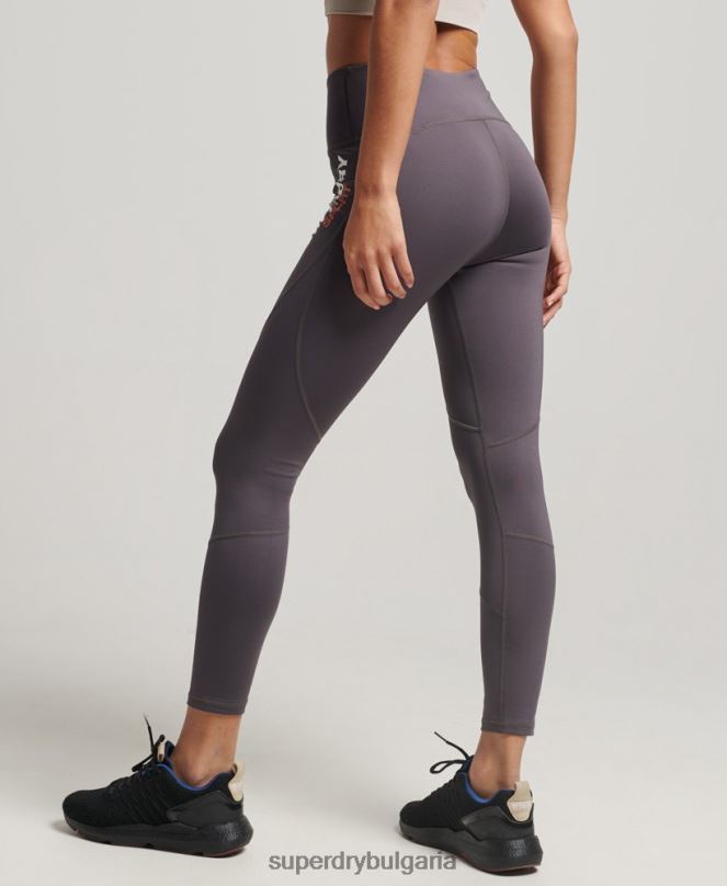 Superdry облекло N00H4060 сиво Жени core 7/8 тесни клинове