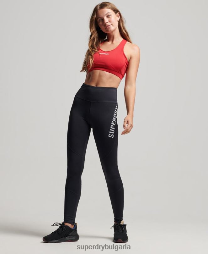 Superdry облекло N00H4061 черен Жени основни клинове с пълна дължина