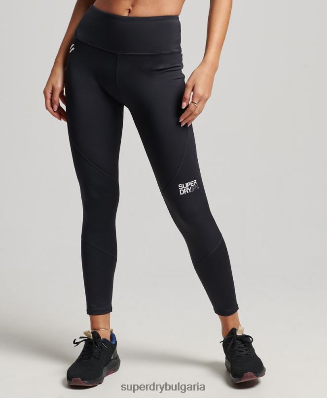 Superdry облекло N00H4063 черен Жени core 7/8 тесни клинове