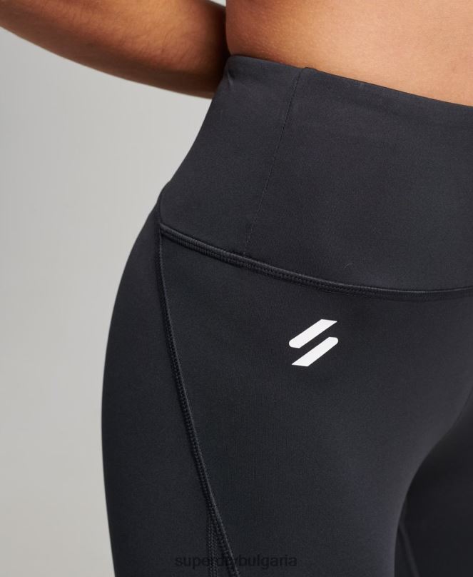 Superdry облекло N00H4063 черен Жени core 7/8 тесни клинове