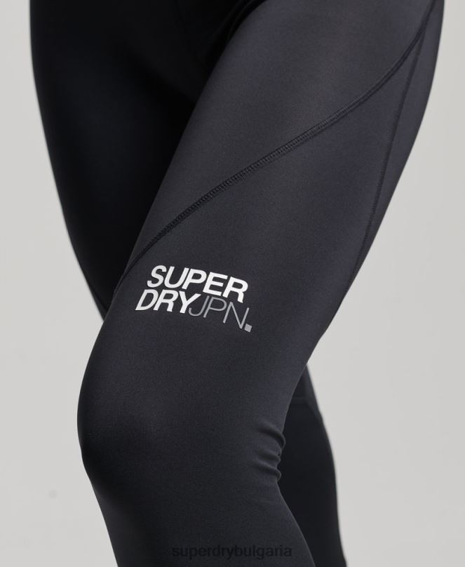 Superdry облекло N00H4063 черен Жени core 7/8 тесни клинове