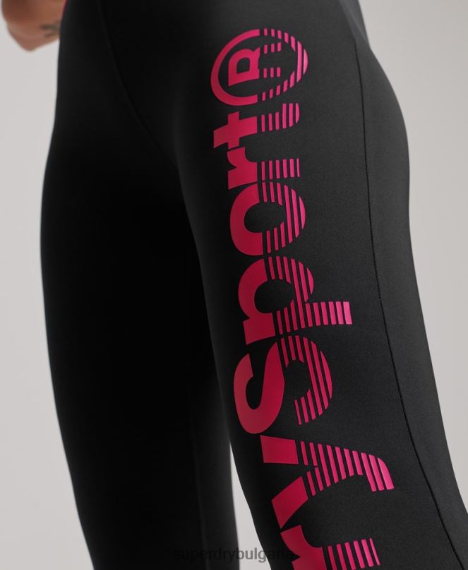 Superdry облекло N00H4065 черен Жени тренировъчен крос 7/8 клин