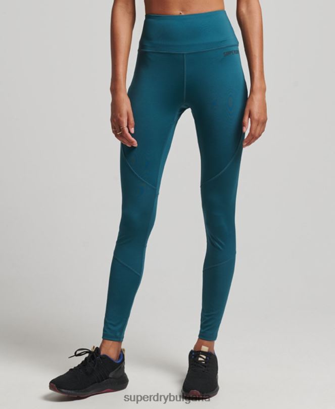 Superdry облекло N00H4066 тюркоаз Жени основни клинове с пълна дължина