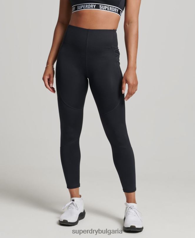 Superdry облекло N00H4067 черен Жени бягайте тесни клинове
