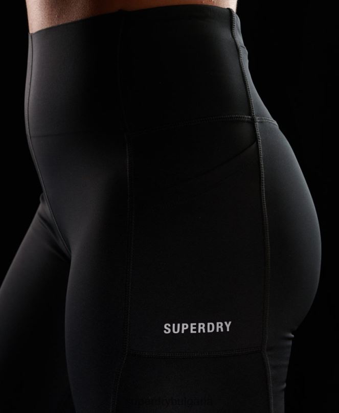 Superdry облекло N00H4067 черен Жени бягайте тесни клинове