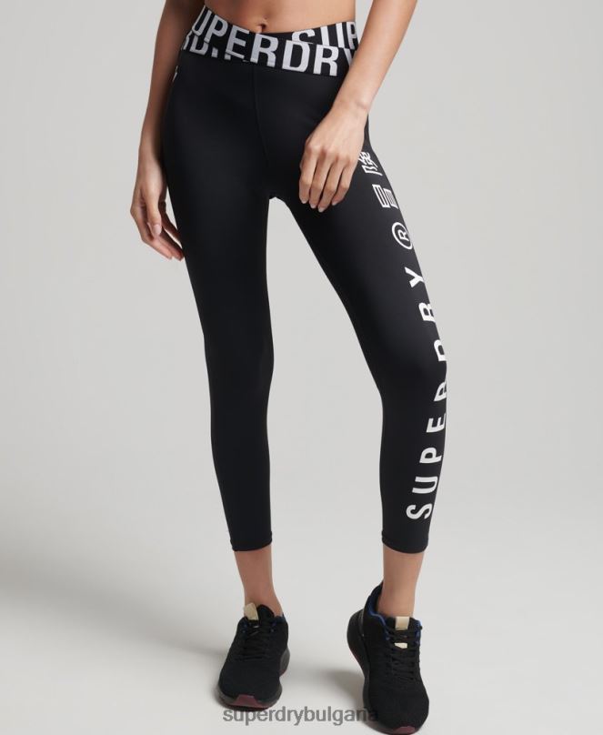 Superdry облекло N00H4068 черен Жени тренировъчен крос 7/8 клин