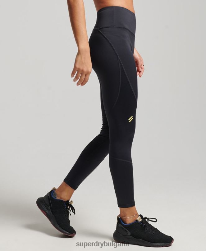 Superdry облекло N00H4071 черен Жени core 7/8 тесни клинове