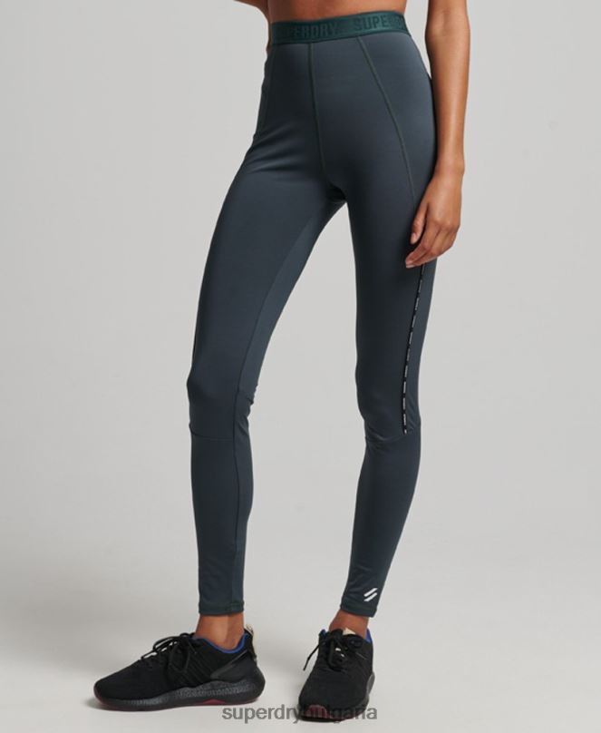 Superdry облекло N00H4072 зелено Жени шлейф маркови ластични клинове