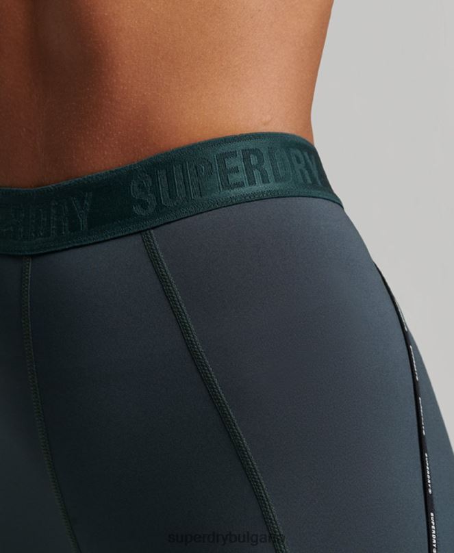 Superdry облекло N00H4072 зелено Жени шлейф маркови ластични клинове