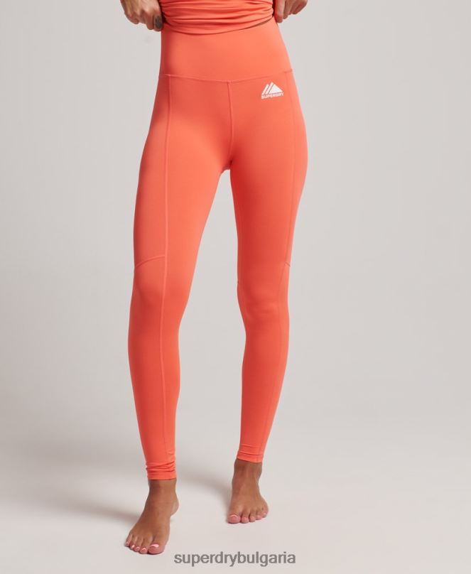 Superdry облекло N00H4079 корал Жени базов слой клинове