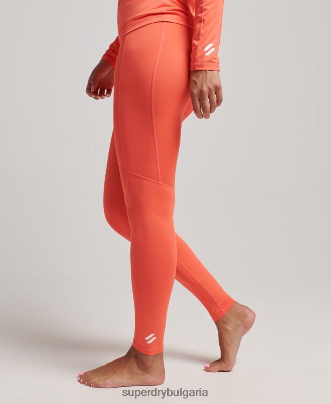 Superdry облекло N00H4079 корал Жени базов слой клинове