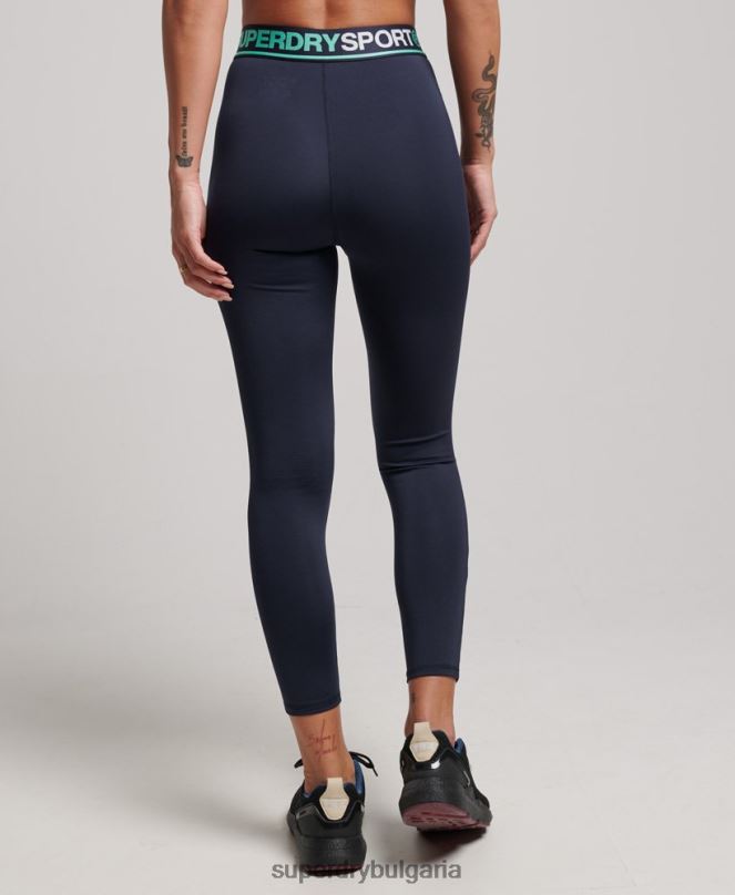 Superdry облекло N00H4081 военноморски флот Жени тренировъчен крос 7/8 клин