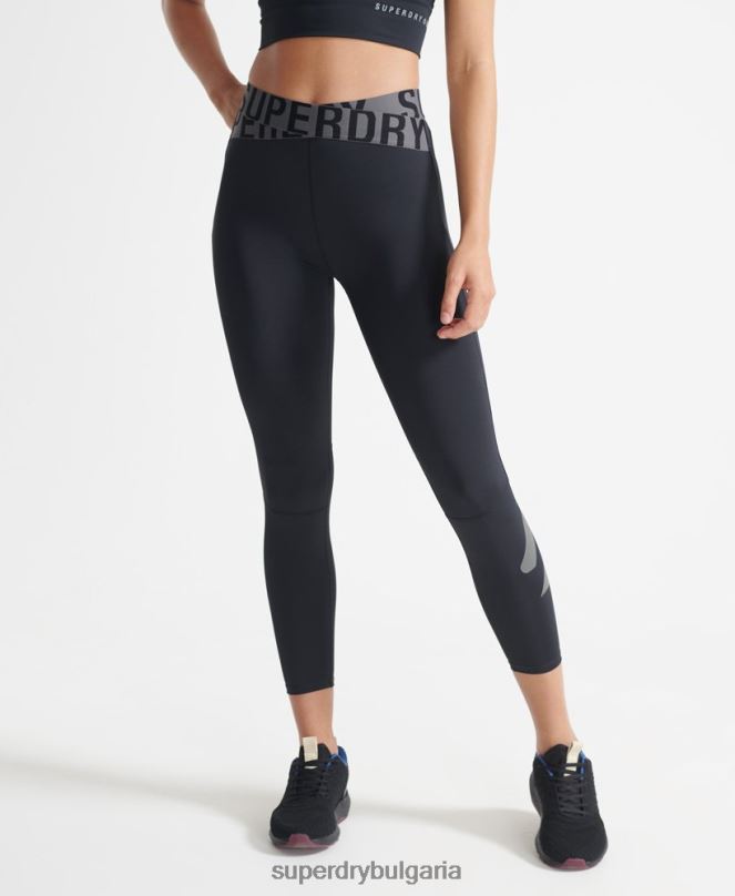 Superdry облекло N00H4083 черен Жени тренировъчен крос 7/8 клин