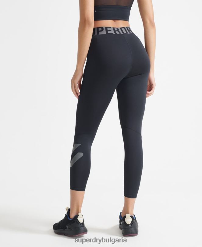 Superdry облекло N00H4083 черен Жени тренировъчен крос 7/8 клин