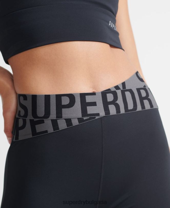 Superdry облекло N00H4083 черен Жени тренировъчен крос 7/8 клин