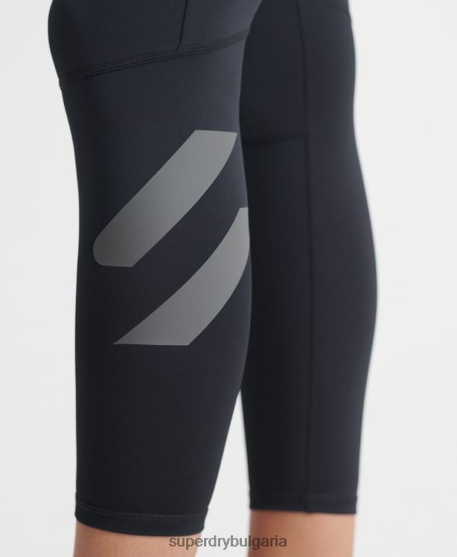 Superdry облекло N00H4083 черен Жени тренировъчен крос 7/8 клин