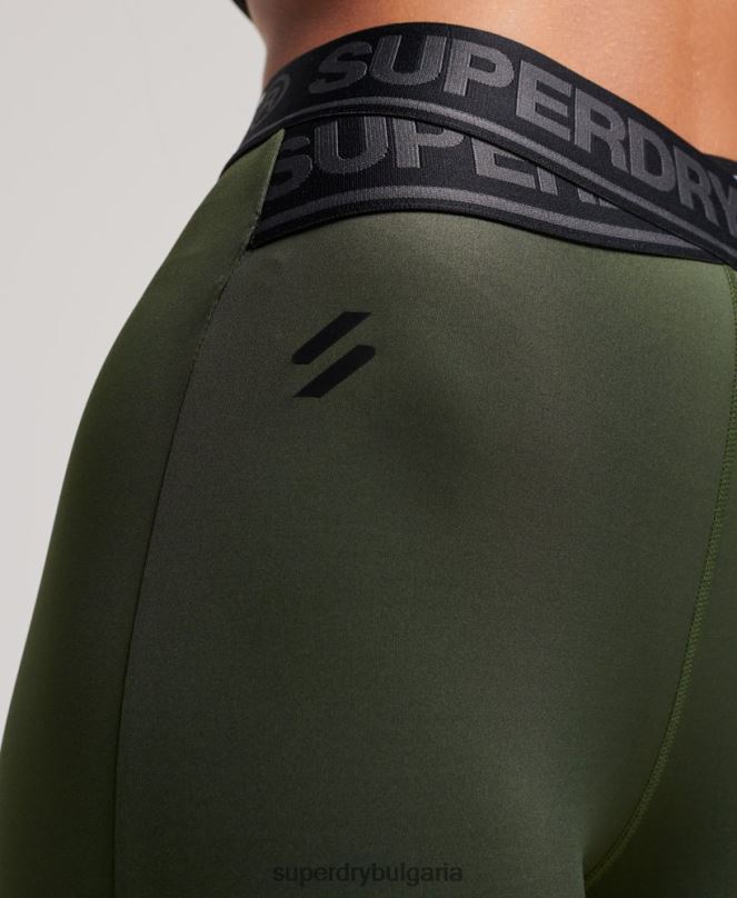 Superdry облекло N00H4084 каки Жени тренировъчен крос 7/8 клин