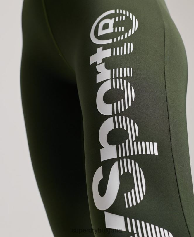 Superdry облекло N00H4084 каки Жени тренировъчен крос 7/8 клин