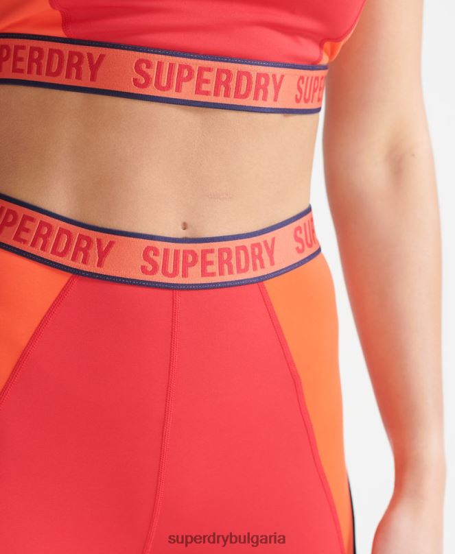 Superdry облекло N00H4085 червен Жени шлейф маркови ластични стегнати клинове