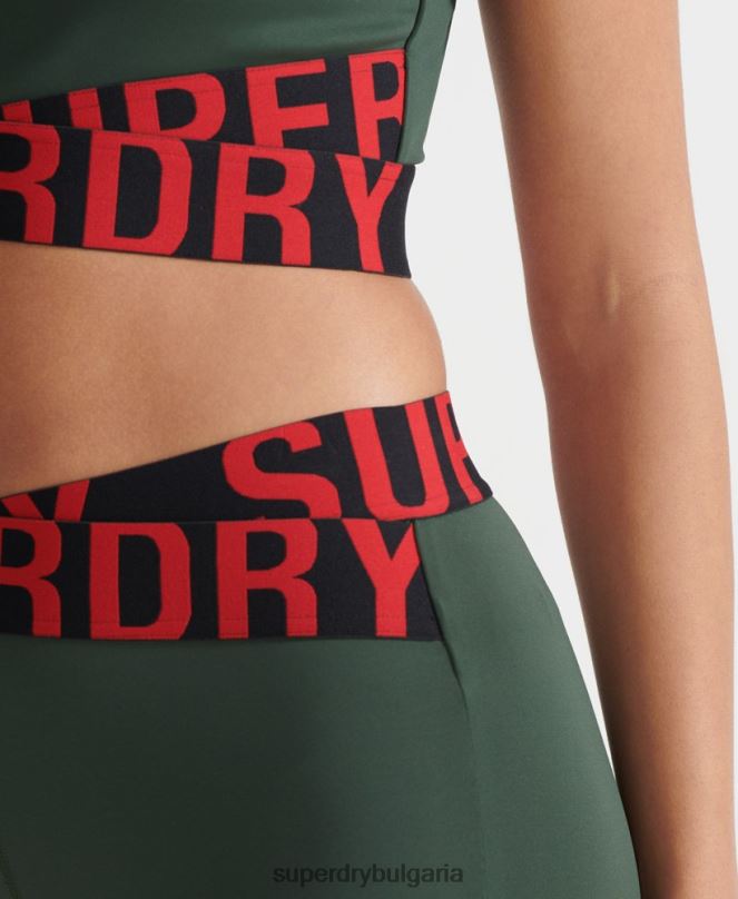 Superdry облекло N00H4087 зелено Жени тренировъчен крос 7/8 клин