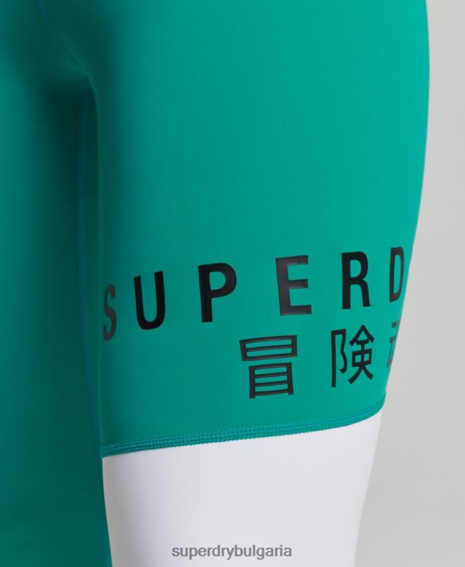 Superdry облекло N00H4089 зелено Жени тренировъчна графика 7/8 клин