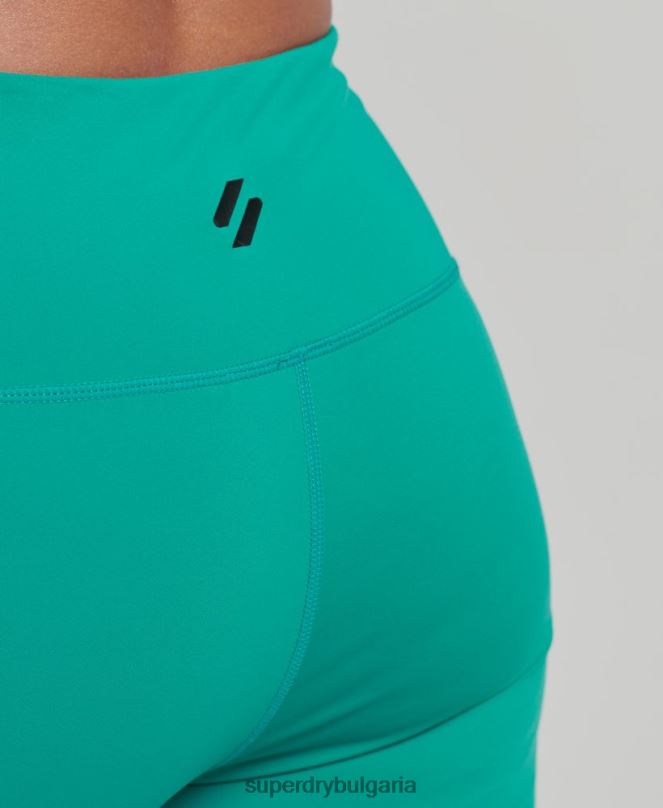 Superdry облекло N00H4089 зелено Жени тренировъчна графика 7/8 клин