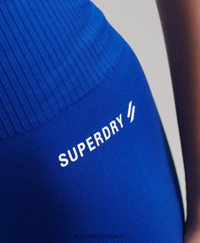 Superdry облекло N00H6320 син Жени шлейф безшевни 7/8 тесни клинове