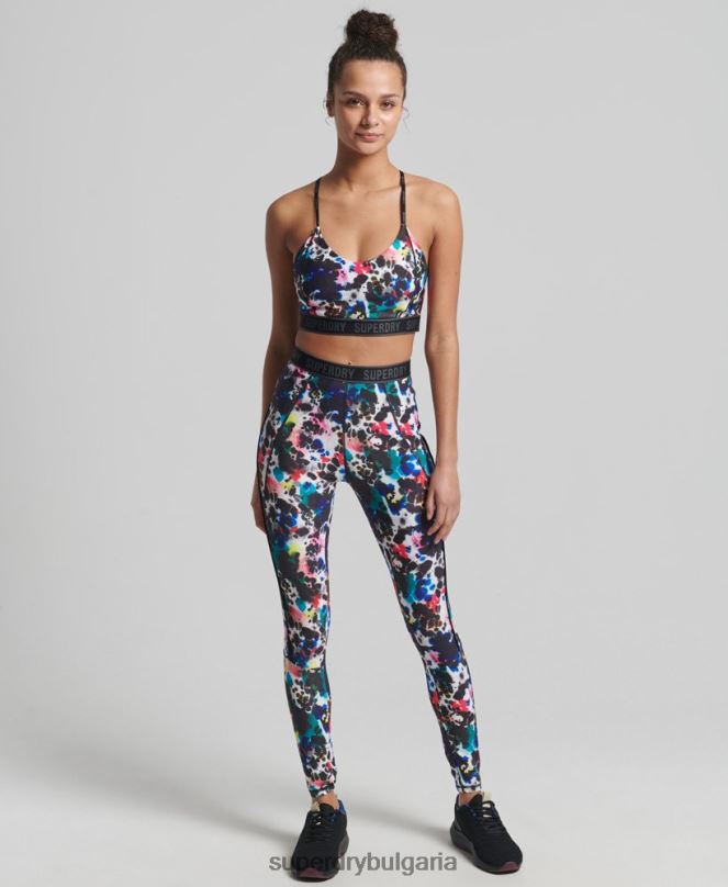 Superdry облекло N00H6322 мулти Жени шлейф маркови ластични стегнати клинове