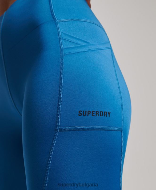 Superdry облекло N00H6331 син Жени бягайте тесни клинове