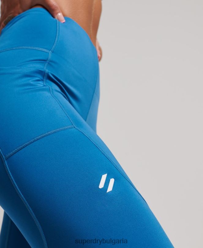 Superdry облекло N00H6331 син Жени бягайте тесни клинове