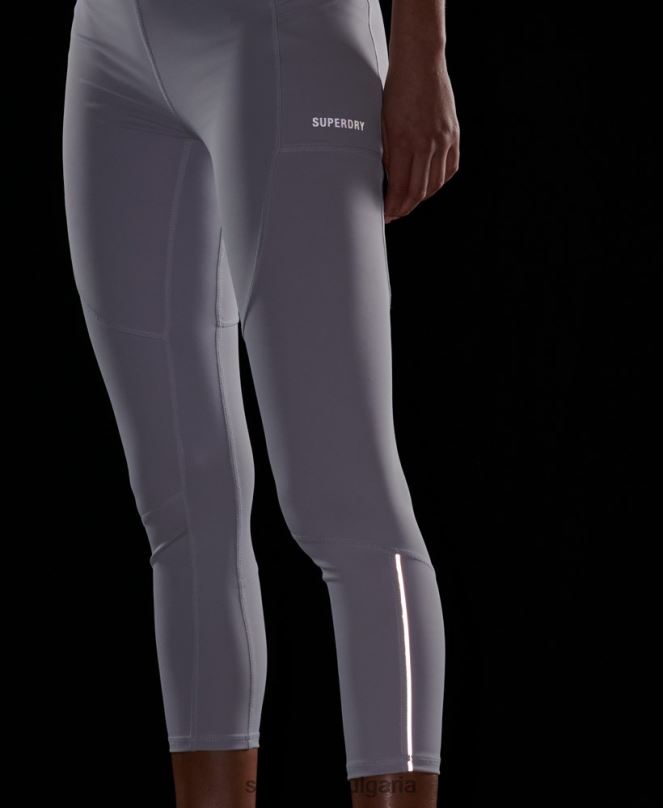 Superdry облекло N00H6334 светло сив Жени run 7/8 тесни клинове
