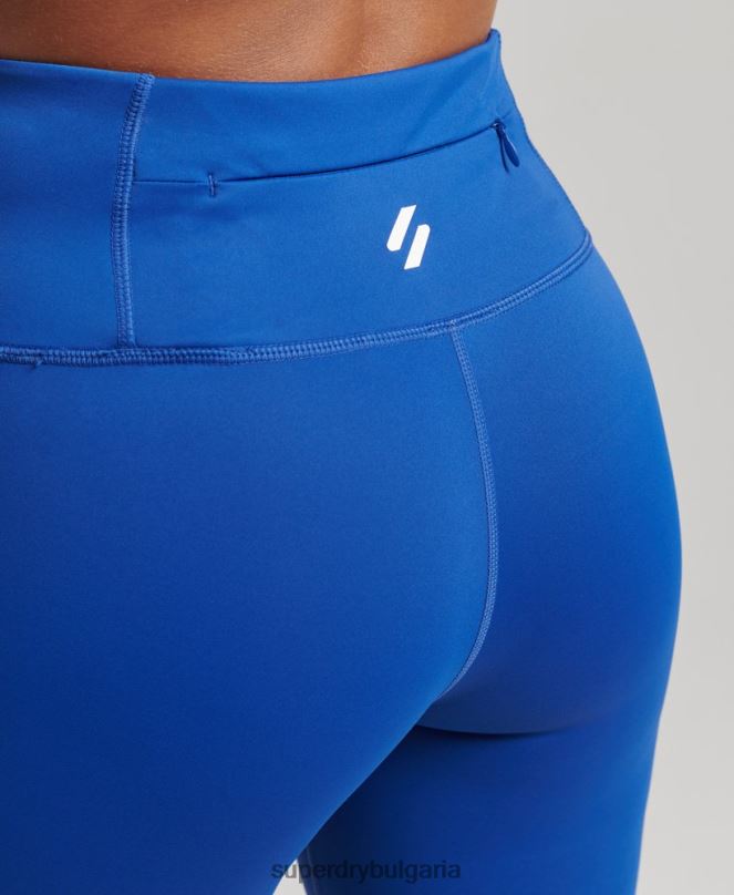 Superdry облекло N00H6336 син Жени тренировъчен мрежест 7/8 клин