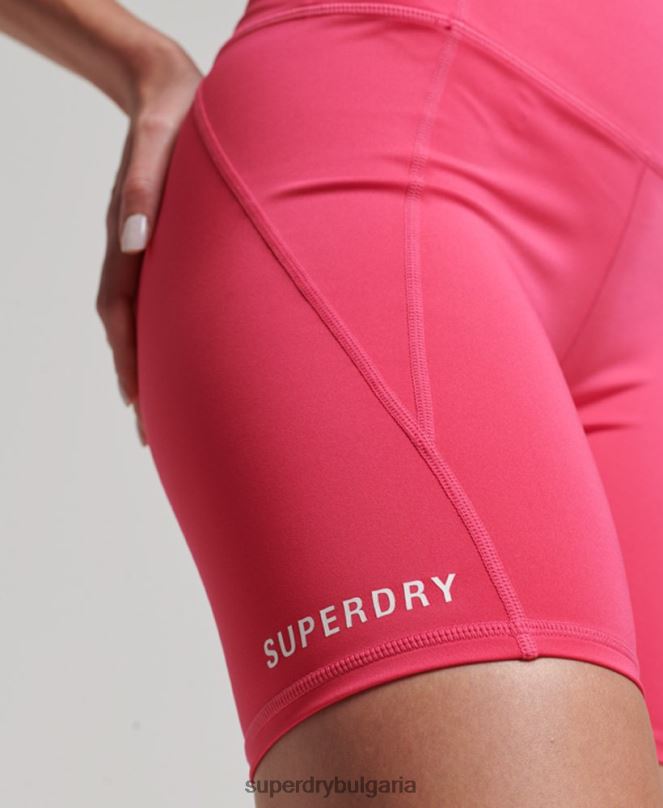 Superdry облекло N00H6348 розово Жени основни 6-инчови тесни шорти