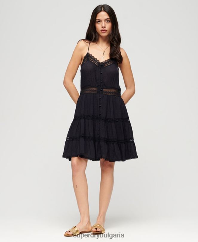 Superdry облекло N00H2398 черен Жени рокля alana ками
