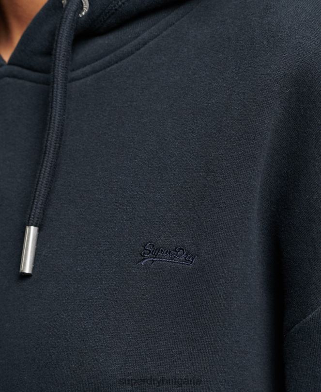 Superdry облекло N00H2432 военноморски флот Жени спортна рокля с ретро бродирано лого