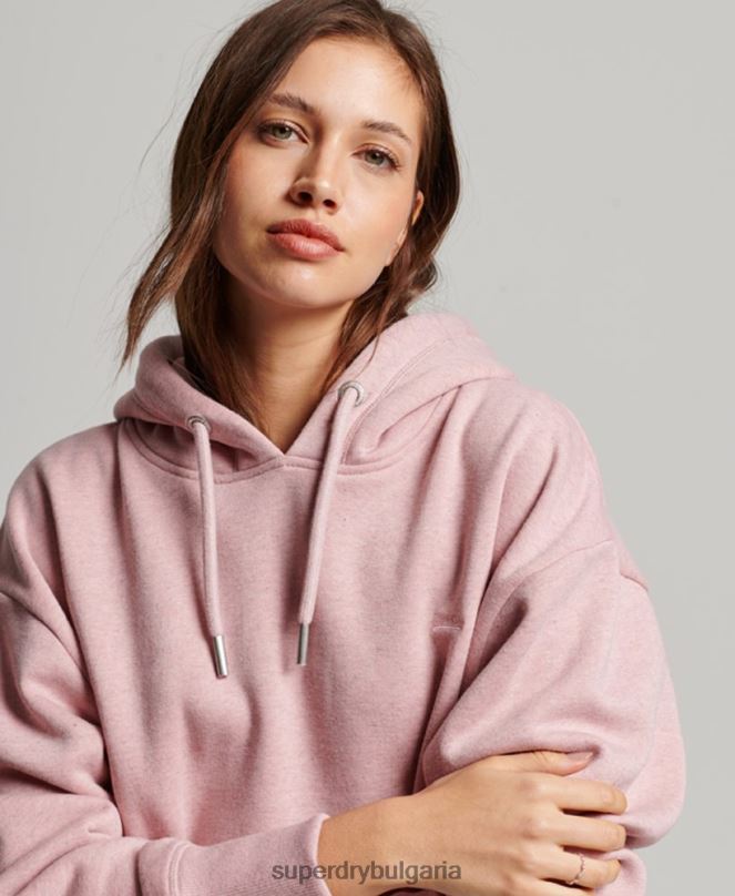Superdry облекло N00H2433 розово Жени спортна рокля с ретро бродирано лого