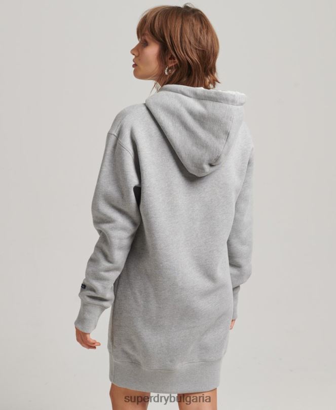 Superdry облекло N00H2456 сиво Жени гордост в крафт рокля с качулка